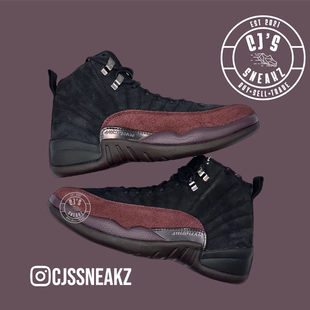 Women’s Authentic Air Jordan Retro 12 x A Ma Maniere ‘Black’ Size 8.5 DS!